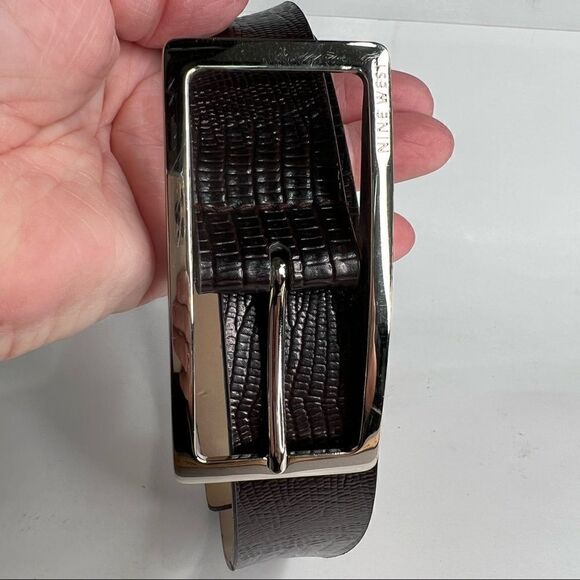 Nine West Faux Leather belt with silver buckle brand new! Brown - Picture 6 of 8